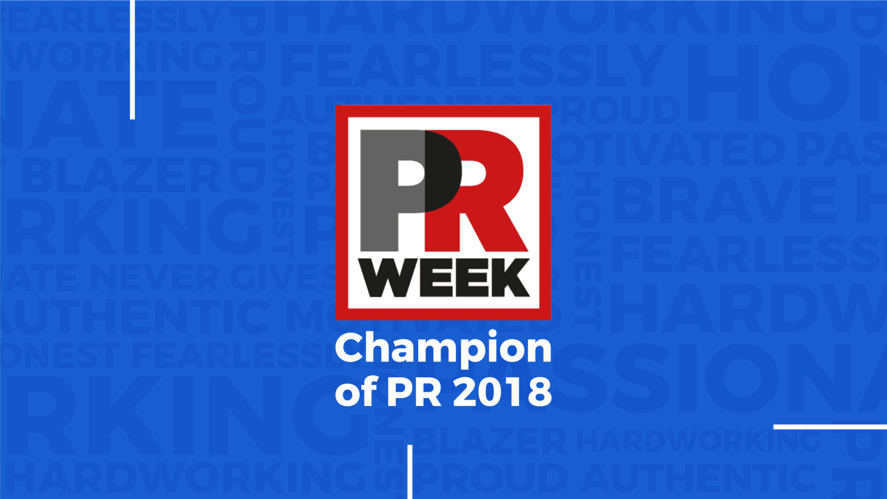 MMD’s Chrys Sbily Named a 2018 PRWeek “Champion of PR”